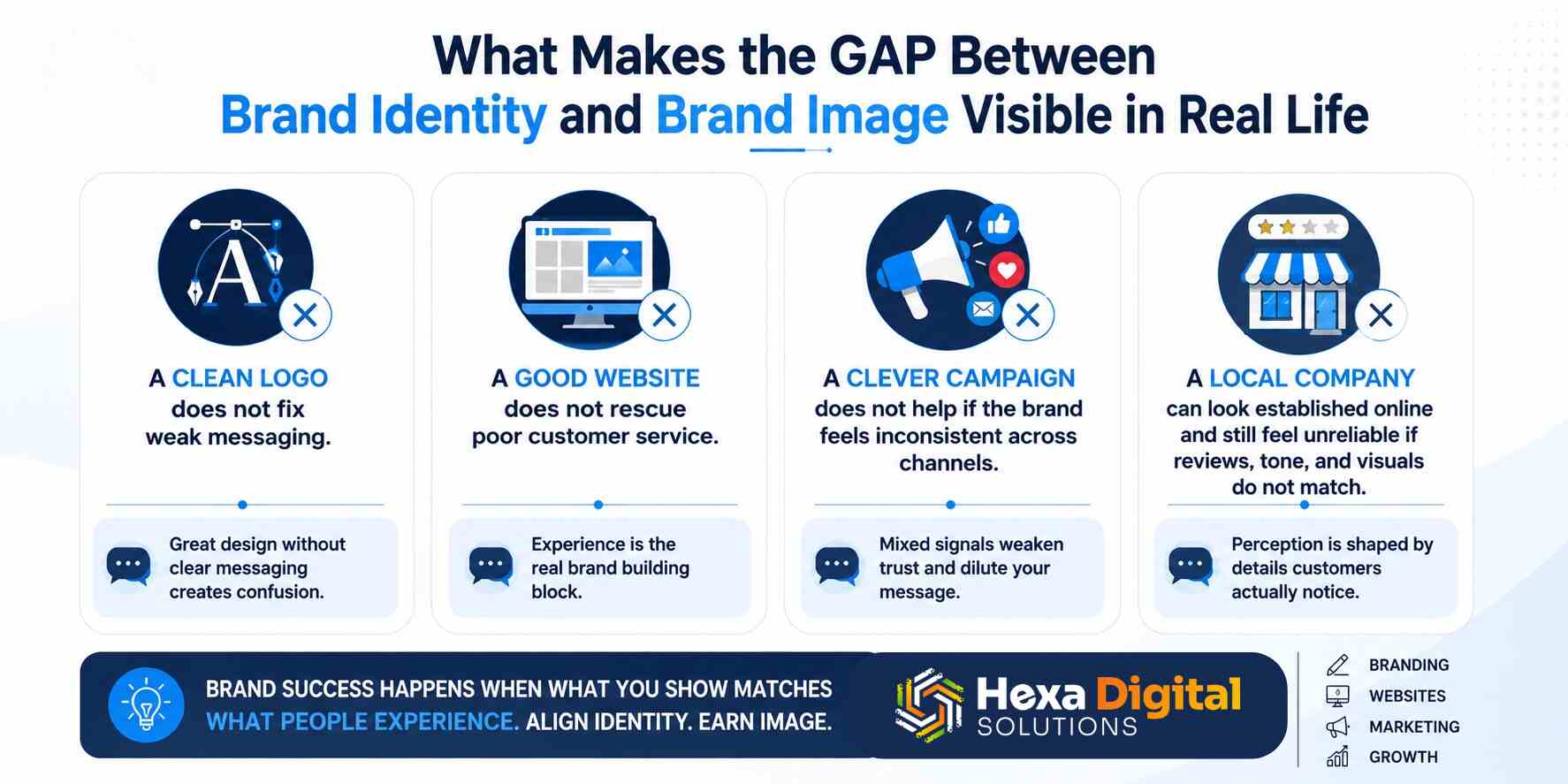 gap between brand identity and brand image